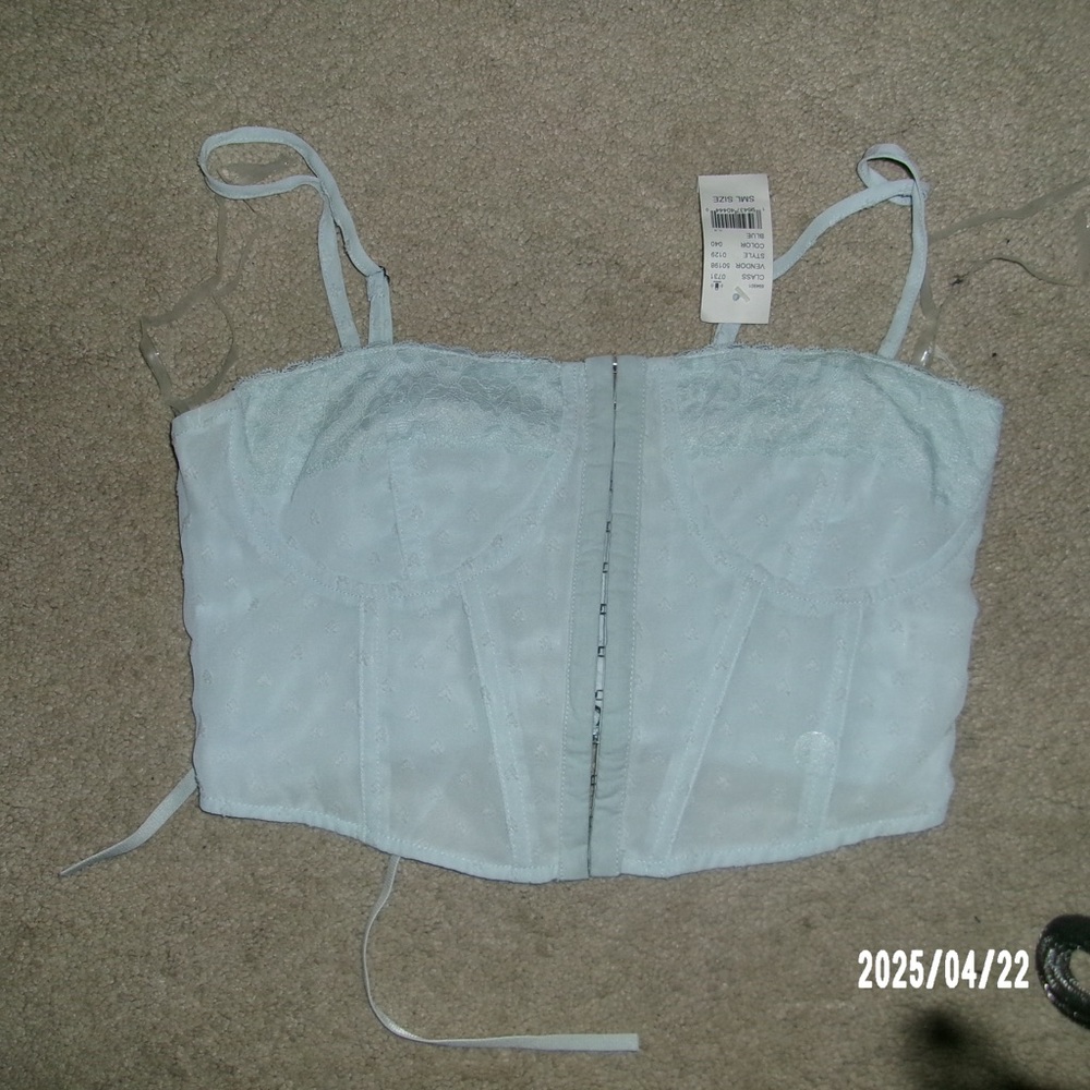 Light Blue Bustier Top